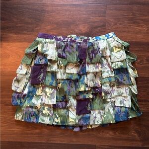 Vessel by timo Silk watercolor Patchwork Skirt